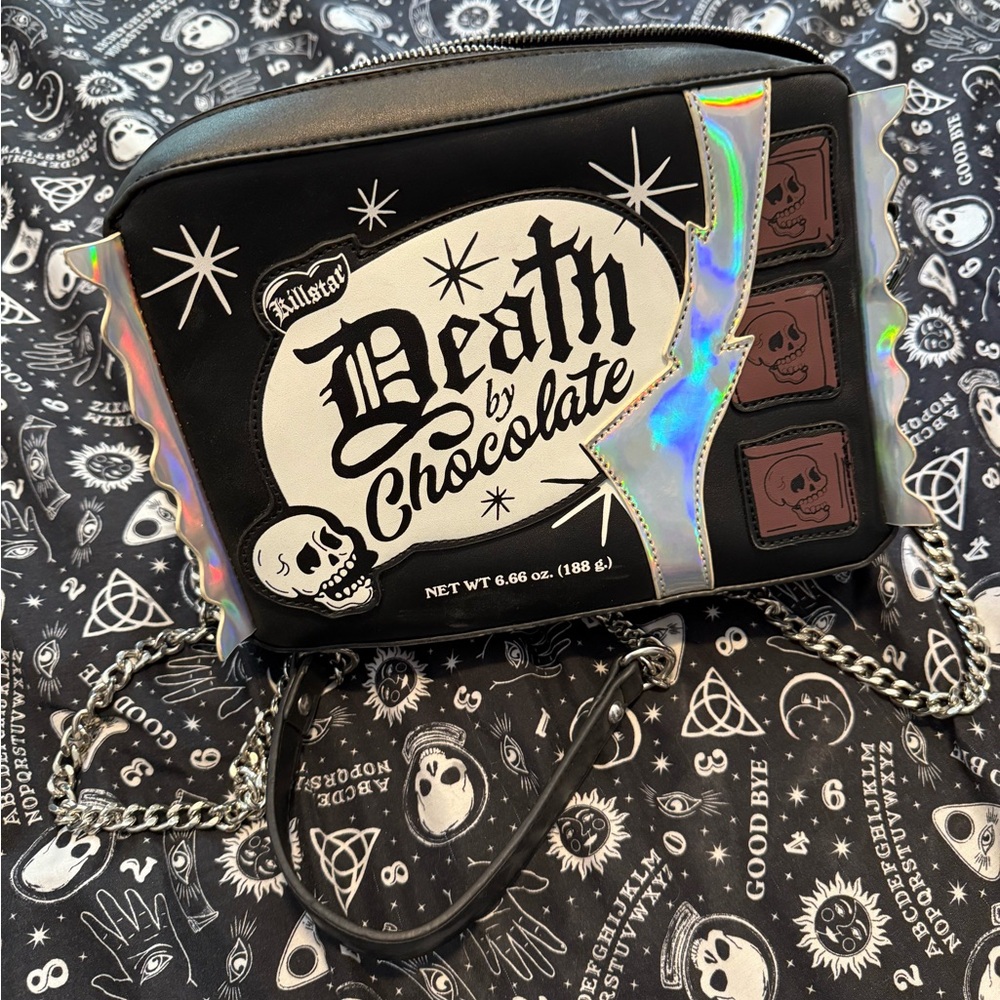 Killstar Holographic Skull Crossbody Bag